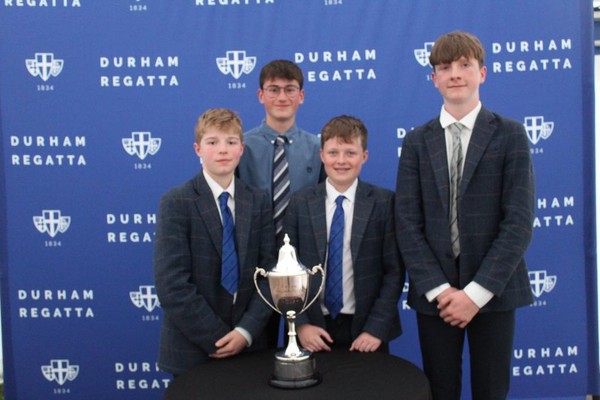 Open Junior 15 Octuples. Frank Humphries Challenge Cup. Durham ARC/Durham School/Tyne ARC.